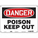 Safety Sign 10 in x 14 in Polyethylene