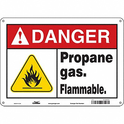 J8353 Safety Sign 10 inx14 in Polyethylene