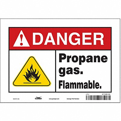 J8353 Safety Sign 7 inx10 in Vinyl