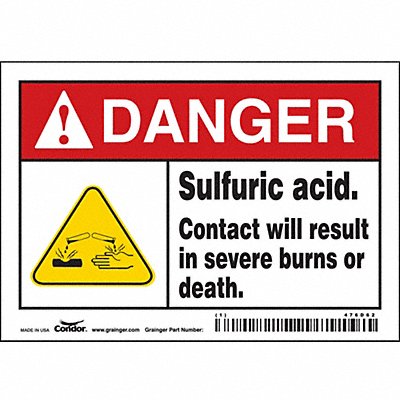 Safety Sign 3.5in x 5in Vinyl