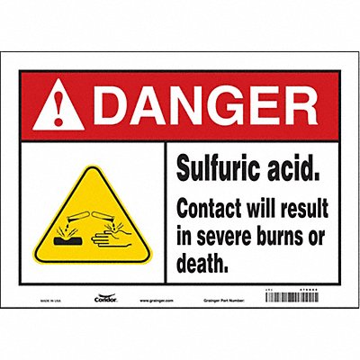Safety Sign 10 inx14 in Vinyl