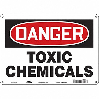 Safety Sign 10 in x 14 in Polyethylene