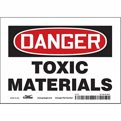 Safety Sign 5 in x 7 in Vinyl