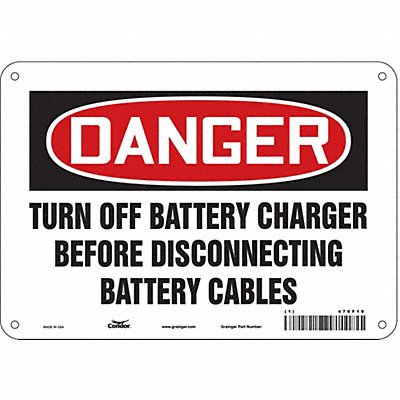 Safety Sign 7 inx10 in Polyethylene