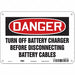 Safety Sign 7 inx10 in Polyethylene