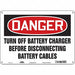 Safety Sign 10 inx14 in Polyethylene