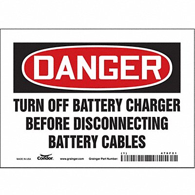 Safety Sign 5 inx7 in Vinyl