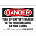 Safety Sign 5 inx7 in Vinyl