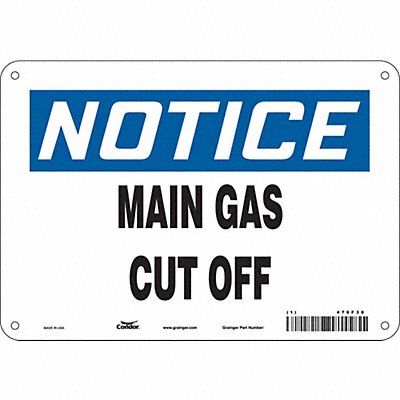 Safety Sign 7 in x 10 in Aluminum