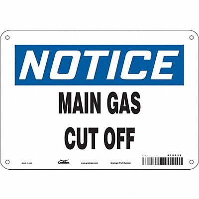 Safety Sign 7 in x 10 in Polyethylene