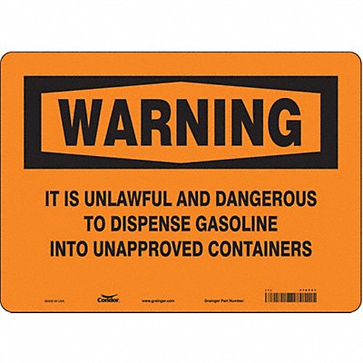 Safety Sign 10 in x 14 in Vinyl