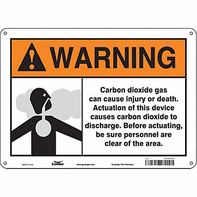 Safety Sign 10 in x 14 in Polyethylene