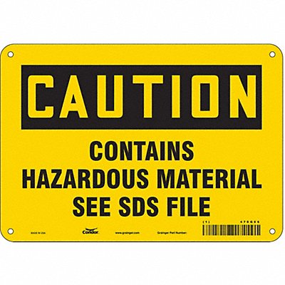 Safety Sign 7 in x 10 in Aluminum