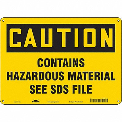 Safety Sign 10 inx14 in Polyethylene