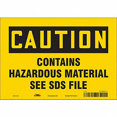 Safety Sign 7 inx10 in Vinyl