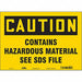 Safety Sign 10 in x 14 in Vinyl
