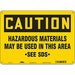 Safety Sign 10 in x 14 in Polyethylene