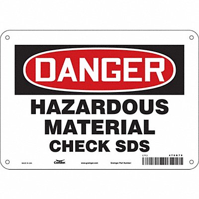 Safety Sign 7 in x 10 in Aluminum