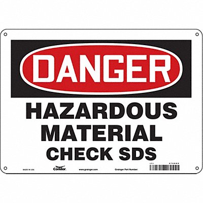 Safety Sign 10 in x 14 in Aluminum