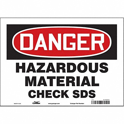 Safety Sign 10 in x 14 in Vinyl