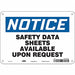 Safety Sign 7 in x 10 in Aluminum