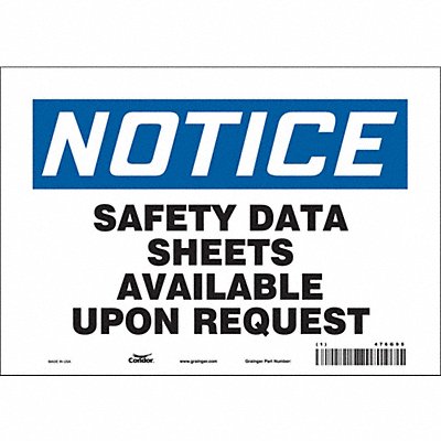 Safety Sign 7 inx10 in Vinyl
