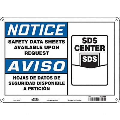Safety Sign 10 inx14 in Polyethylene