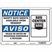 Safety Sign 10 inx14 in Polyethylene