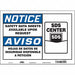 Safety Sign 10 inx14 in Vinyl