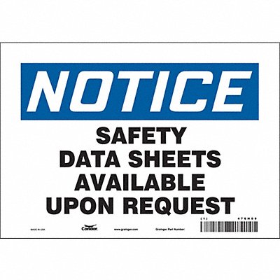 Safety Sign 7 in x 10 in Vinyl
