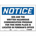 Safety Sign 10 in x 14 in Vinyl