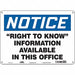 Safety Sign 10 in x 14 in Aluminum