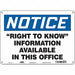 Safety Sign 10 in x 14 in Polyethylene
