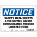 J9712 Safety Sign 7 in x 10 in Aluminum