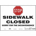 Safety Sign 7 inx10 in Polyethylene