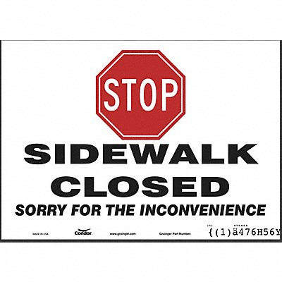 Safety Sign 24 in x 36 in Polyethylene