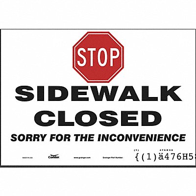Safety Sign 7 inx10 in Vinyl