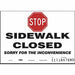 Safety Sign 7 inx10 in Vinyl