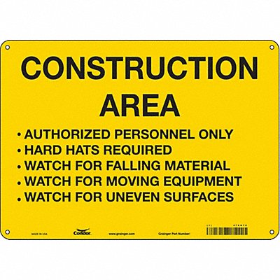 Safety Sign 10 inx14 in Polyethylene