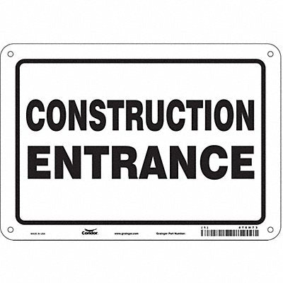 Safety Sign 7 in x 10 in Aluminum