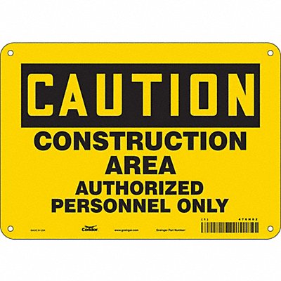 Safety Sign 7 in x 10 in Aluminum