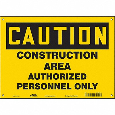 Safety Sign 10 in x 14 in Aluminum