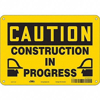 Safety Sign 7 inx10 in Polyethylene