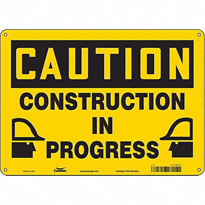 Safety Sign 10 inx14 in Polyethylene