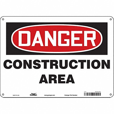 Safety Sign 10 in x 14 in Aluminum