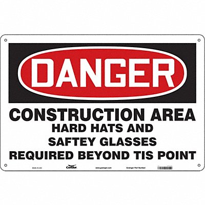 Safety Sign 24 in x 36 in Aluminum
