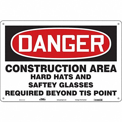 Safety Sign 24 in x 36 in Polyethylene