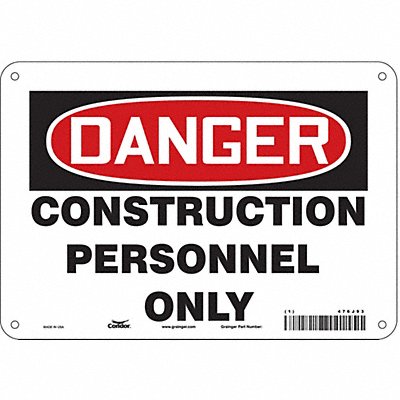 Safety Sign 7 in x 10 in Aluminum
