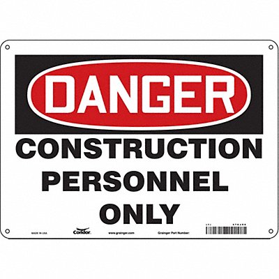 Safety Sign 10 inx14 in Polyethylene