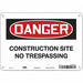 Safety Sign 7 in x 10 in Aluminum